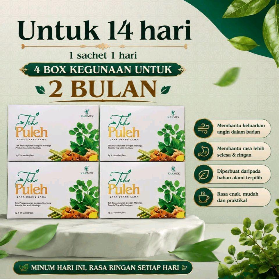 Empat kotak Teh Puleh untuk amalan dua bulan